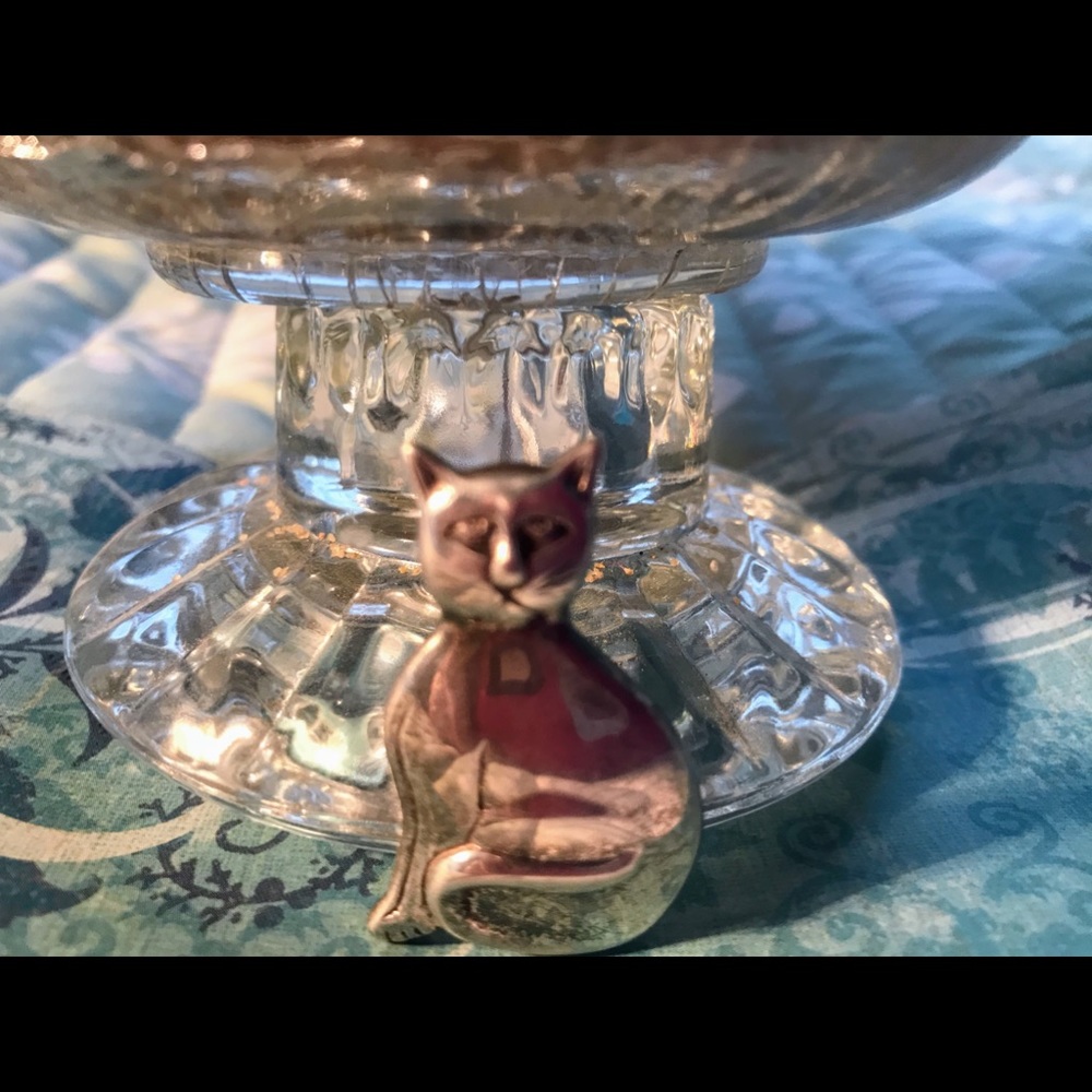 Sterling Silver Cat Pin